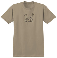 KROOKED EL PERRO TEE SAND w/ BLACK PRINT