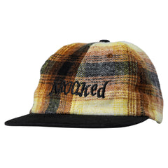 KROOKED DOUBLE OK SCRIPT STRAPBACK FLANNEL / BLACK