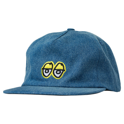 KROOKED EYES SNAPBACK WASHED DENIM / YELLOW