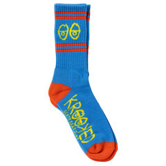 KROOKED EYES SOCK LIGHT BLUE / RED / YELLOW