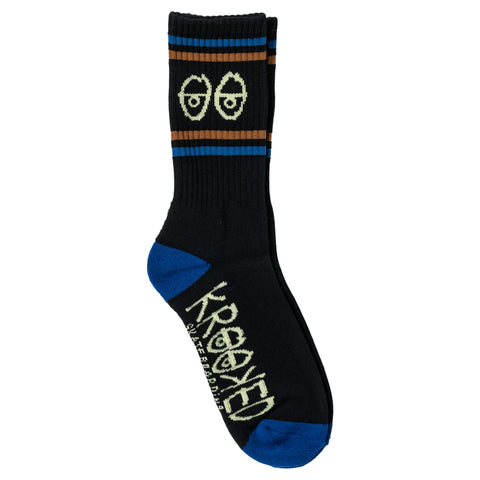 KROOKED EYES SOCK BLACK / BLUE / BROWN