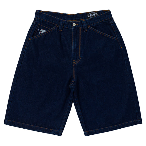 REAL STREET CLEANER DENIM SHORTS DARK WASH