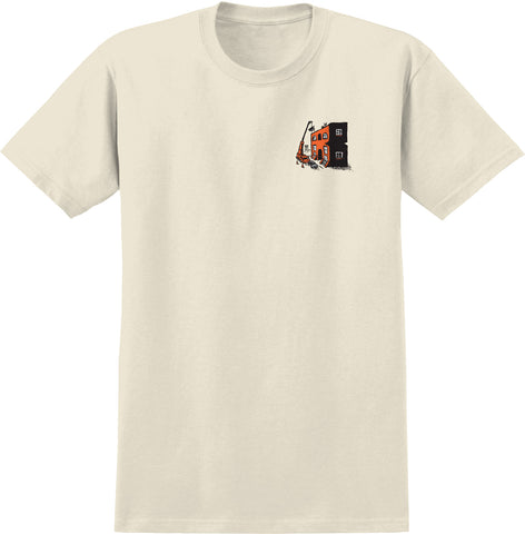 REAL PARKWAY S/S T-SHIRT- PREMIUM PRINT NATURAL w/ MULTI COLOR Prints