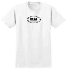 REAL ROLL FOREVER TEE WHITE w/ BLACK PRINT