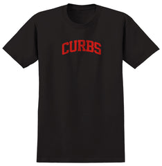 REAL CURBS TEE BLACK w/ RED PRINT