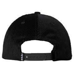REAL OVAL SNAPBACK BLACK / BLACK