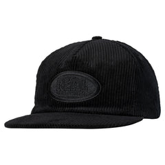 REAL OVAL SNAPBACK BLACK / BLACK