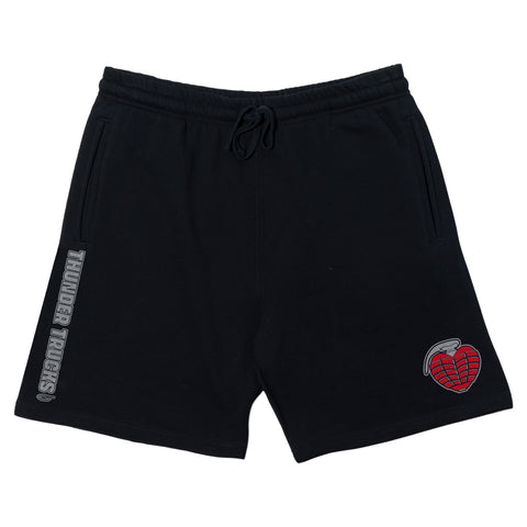 THUNDER GRENADE SWEATSHORTS BLACK w/ MULTI COLOR PRINT