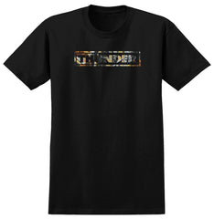 THUNDER BAR BOLT CAMO TEE BLACK w/ MULTI COLOR CAMO PRINT