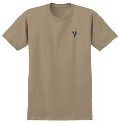 VENTURE HERITAGE EMB TEE  SAND w/ GREEN EMBROIDERY