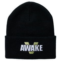 VENTURE WIDE AWAKE CUFF BEANIE BLACK  GREEN / WHITE