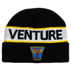 VENTURE EMBLEM CUFF BEANIE BLACK / WHITE / YELLOW