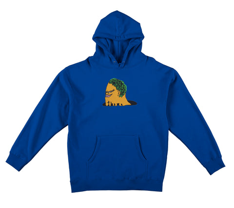 THERE HOLE HOOD CLASSIC ROYAL w/ MULTI COLOR PRINT