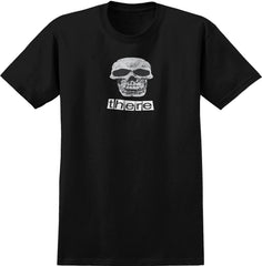 THERE SKULL TEE BLACK w/ BLACK & WHITE PRINT