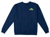 ANTIHERO GRIMPLE STIX SPACESHIP EARTH CREWNECK NAVY W/ MULTICOLOR PRINTS