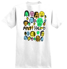 ANTIHERO EXPRESSIONS BONGO TEE WHITE w/ MULTICOLOR PRINTS