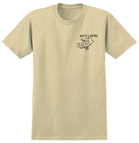 ANTIHERO EXPRESSIONS HAND TEE CREAM w/ BLACK PRINT