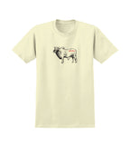 ANTIHERO COW TEE NATURAL w/ MULTI COLOR PRINT