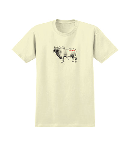 ANTIHERO COW TEE NATURAL w/ MULTI COLOR PRINT