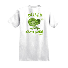 AVOCADO SKATEBOARDS TEE WHITE w/ MULTICOLOR PRINTS
