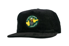 KROOKED X QUARTERSNACKS SNACK BIRDS SNAPBACK BLACK CORDUROY