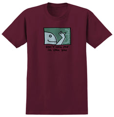 KROOKED CALL ME TEE BURGUNDY