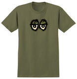 KROOKED EYES CAMO TEE MILITARY GREEN w/ MULTI COLOR PRINT