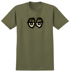 KROOKED EYES CAMO TEE MILITARY GREEN w/ MULTI COLOR PRINT