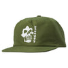 KROOKED SKULLS N TEETH SNAPBACK ARMY GREEN / WHITE