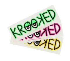 KROOKED EYES STICKER MED