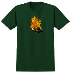 REAL PIG ROAST TEE FOREST GREEN w/ MULTICOLOR PRINT