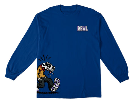 REAL COMIX L/S TEE ROYAL BLUE