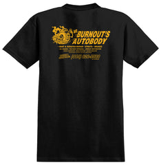 REAL AUTOBODY TEE BLACK w/ YELLOW PRINTS