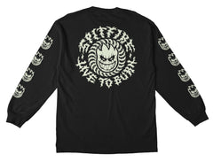 SPITFIRE DEATHMASK CLASSIC L/S TEE BLACK w/ GLOW PRINTS