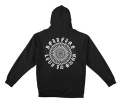 SPITFIRE WEBBED CLASSIC HOOD BLACK w/ WHITE PRINTS