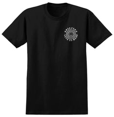 SPITFIRE WEBBED CLASSIC TEE BLACK w/ WHITE PRINTS
