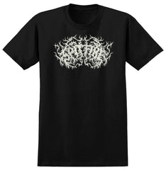 SPITFIRE DEATHMASK SCRIPT TEE BLACK / GLOW