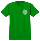 SPITFIRE LIVE TO BURN CLASSIC TEE KELLY GREEN w/ WHITE, BLACK, & GREEN PRINTS
