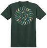 SPITFIRE FLORAL CLASSIC TEE FOREST GREEN w/ MULTICOLOR PRINTS