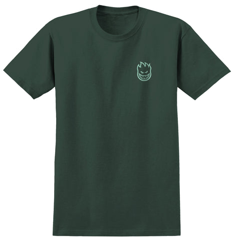 SPITFIRE FLORAL CLASSIC TEE FOREST GREEN w/ MULTICOLOR PRINTS