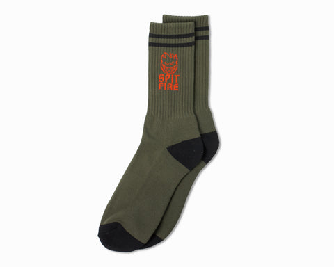 SPITFIRE BIGHEAD SOCK DARK GREEN / BLACK