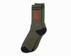 SPITFIRE BIGHEAD SOCK DARK GREEN / BLACK
