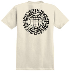 VENTURE GLOBAL TEE CREAM w/ BLACK PRINTS