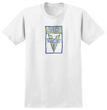 VENTURE SCRIBBLE AWAKE TEE WHITE w/ LIGHT GREEN AND BLUE PRINT
