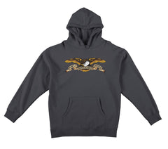 ANTIHERO EAGLE HOOD CHARCOAL (SOLID) w/ BLACK MULTI COLOR PRINT