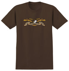 ANTIHERO EAGLE TEE BROWN w/ BLACK MULTI COLOR PRINT