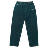 KROOKED EYES DENIM TWILL PANT GREEN OVERDYE