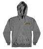 ANTIHERO CUSTOMS HOOD HEATHER GREY w/ BLACK & METALLIC GOLDEN YELLOW PRINTS