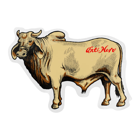 ANTIHERO COW STICKER 7in