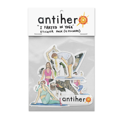 ANTIHERO I FARTED IN YOGA STICKER PACK